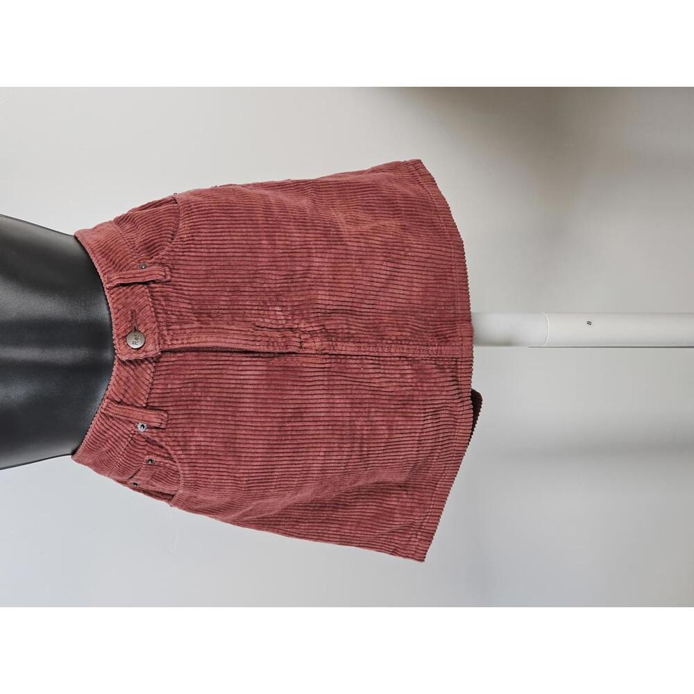 Reformation Abbey Corduroy  Mini Skirt in Rust
